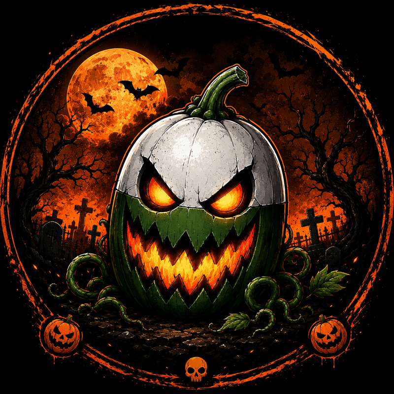 SpookyPump pumpkin logo
